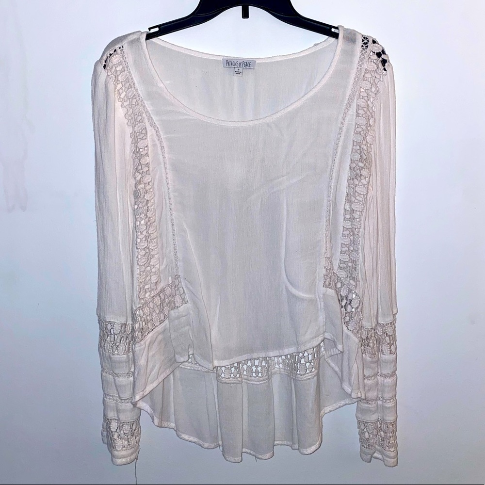 White Blouse with Detailed Embellishments